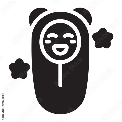 smile glyph icon