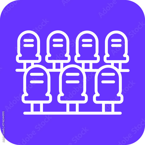 Stadium Seats Icon Style