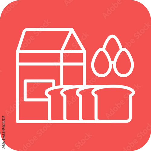 Dairy Products Icon Style