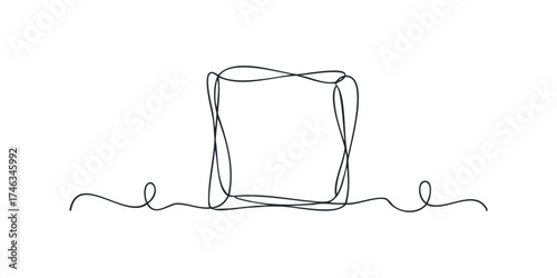 Abstract Line Art Square Shape