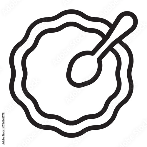 baby plate line icon