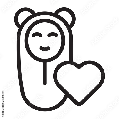 baby line icon