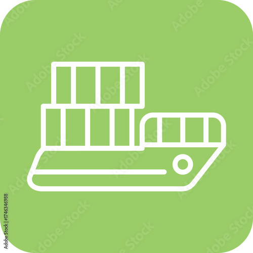 Cargo Ship Icon Style