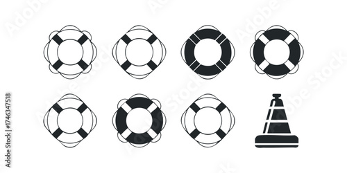 Collection of Safety Buoys and Buoy