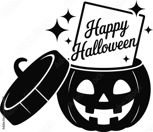  Vector art of happy halloween pumpkin,