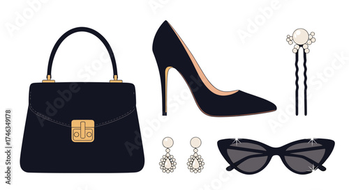 Classic accessories for a sophisticated and elegant look.