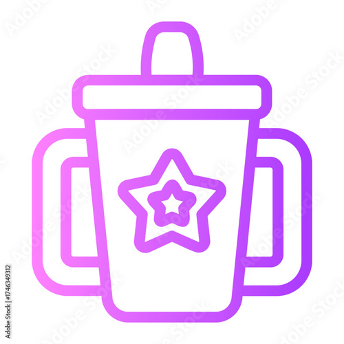sippy cup gradient icon