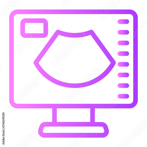 ultrasonography gradient icon