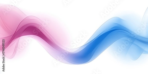 Stunning Digital Artwork Showcasing Abstract Gradient of Orchid Blush and Baby Blue Colors in Swirls