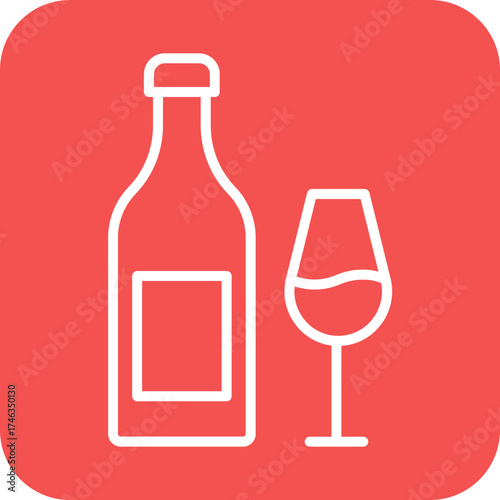 White Wine Icon Style