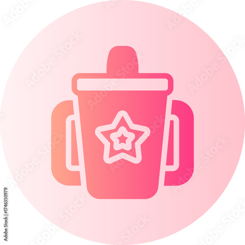 sippy cup gradient icon