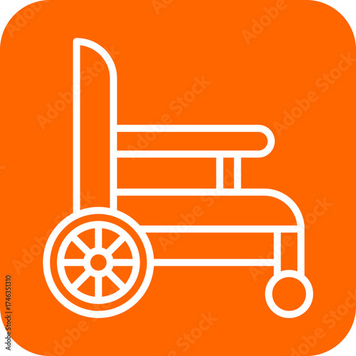 Wheel Chair Icon Style