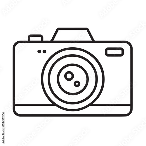 Line Art Camera Icon - Symbol of Photography and Creativity