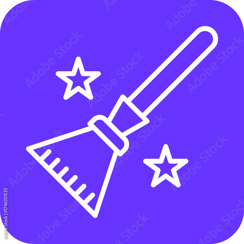 Witch Broom Icon Style