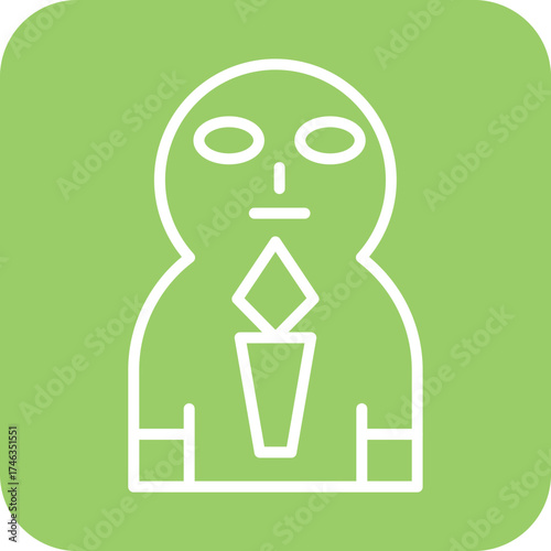 Coffin Face Icon Style