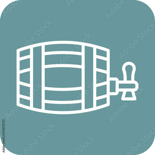 Barrel with Tap Icon Style