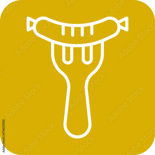 Sausage on Fork Icon Style