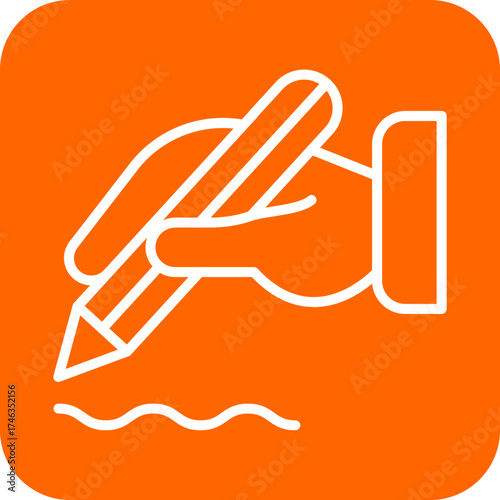 Hand Writing Icon Style