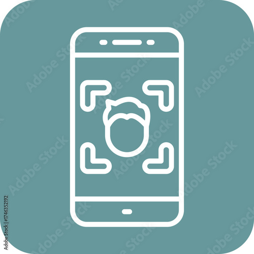 Mobile Face Detection Icon Style