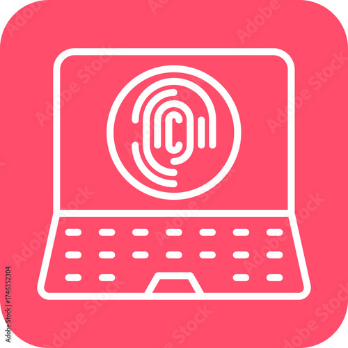 Biometric Laptop Icon Style