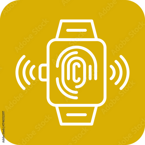Biometric Smart Watch Icon Style