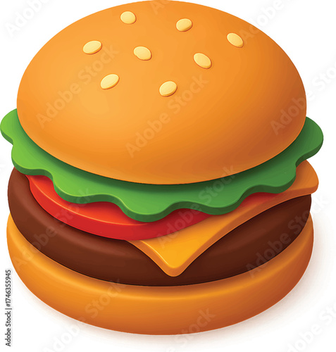 Delicious burger craving, a tasty treat with fresh ingredients and juicy patty, perfect for fast food menus or food blogs, tempting and inviting