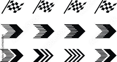 Speed and adrenaline concept vector with racing vehicles