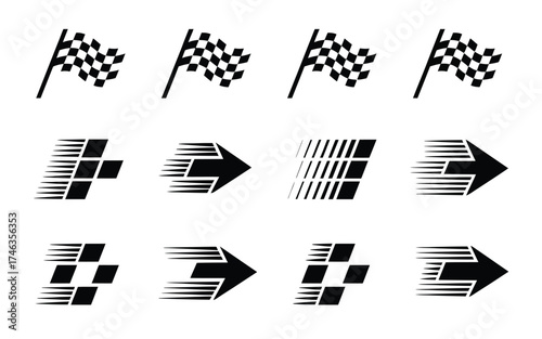 Racing vector design with sleek cars and motion effects
