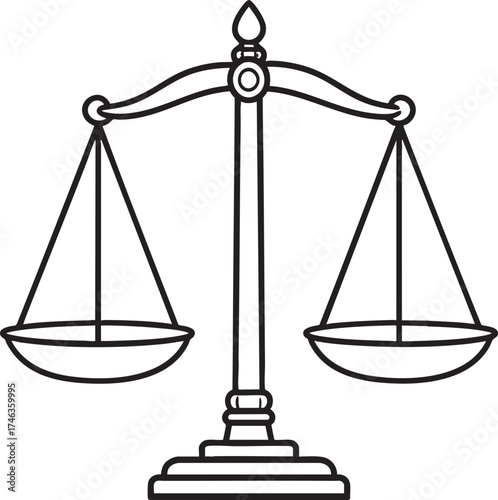 Antique Measuring Scale | Black Vector Silhouette Illustration