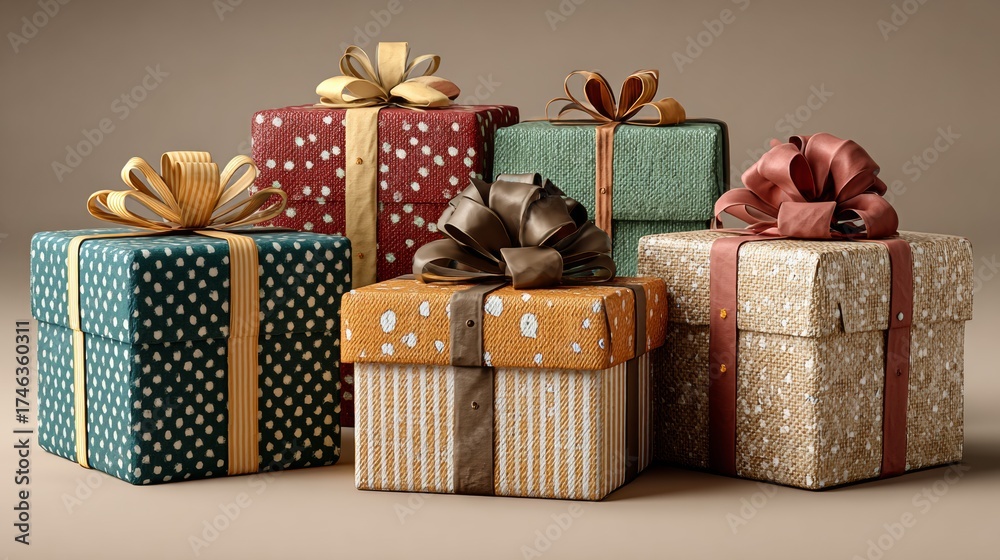 Obraz premium gift boxes on the plain background