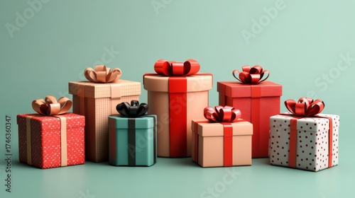 gift boxes on the plain background