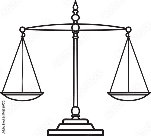 Antique Measuring Scale | Black Vector Silhouette Illustration