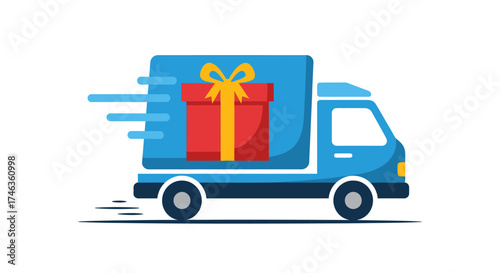 gift box on truck