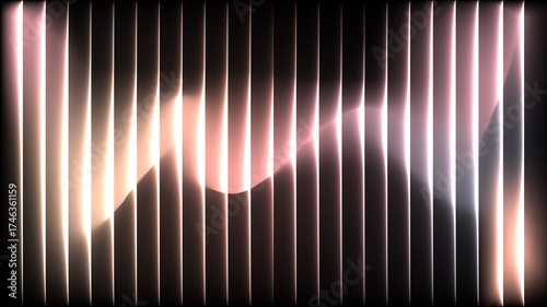 Abstract background features parallel lines of light creating an undulating design.