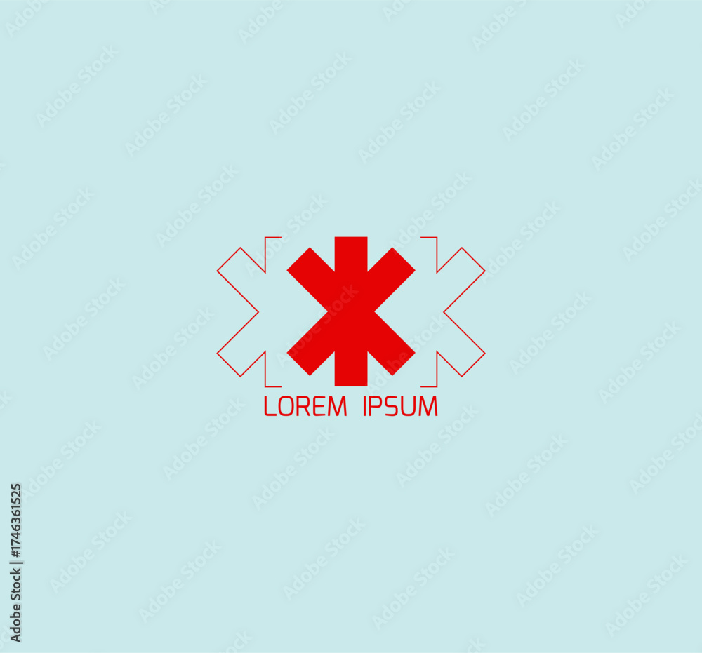 Fototapeta premium Logo on the subject of medicine and pharmacies. Editable template