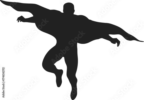 Hero flying man