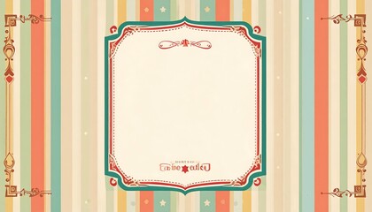 Decorative vintage style background with a central framed area