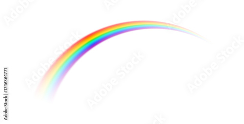 Blurred perspective rainbow with transparent effect isolated. Vector