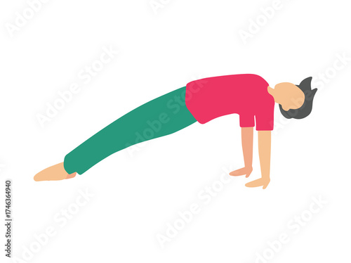 Asana Yoga Various Pose Illustration
