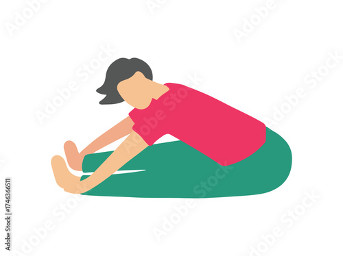 Yoga Posture Illustration
