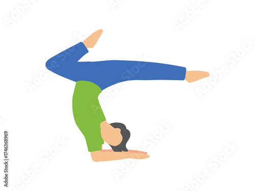 Man Doing Yoga Pose Illustration
