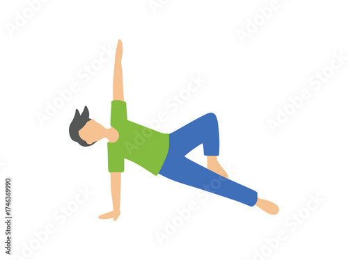 Man Doing Yoga Pose Illustration
