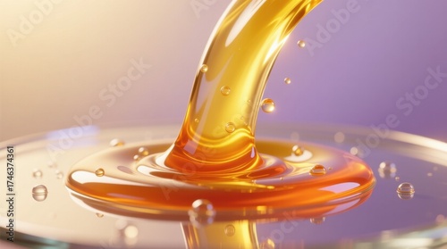 Smooth and glossy, this golden liquid symbolizes the fluidity of financial markets