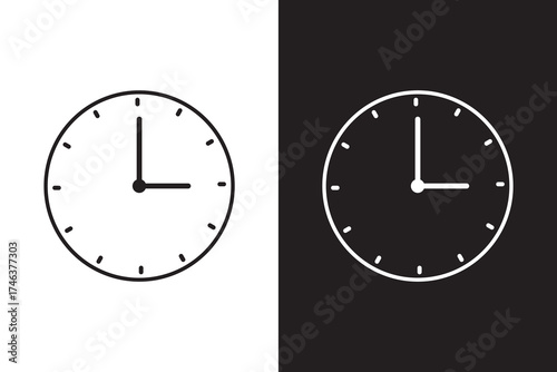 Clock two icon. doodle graphics vectors.
