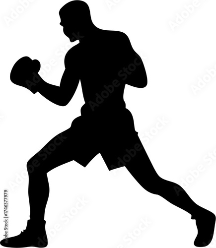 Kickboxing Silhouette Vector | Martial Arts Fighter SVG | Combat Sport Clipart