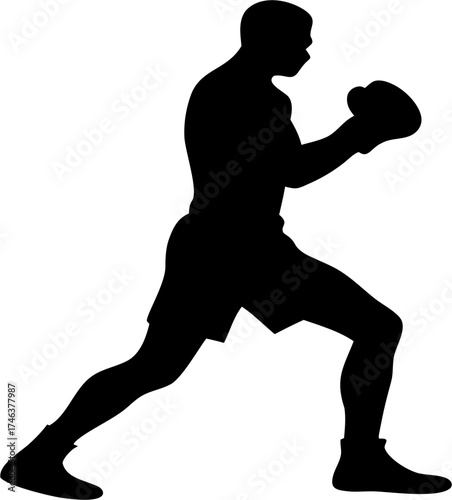 Kickboxing Silhouette Vector | Martial Arts Fighter SVG | Combat Sport Clipart
