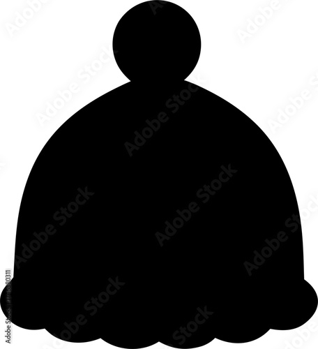 Knit Beanie Silhouette Vector | Winter Hat Clipart | Cozy Fashion SVG