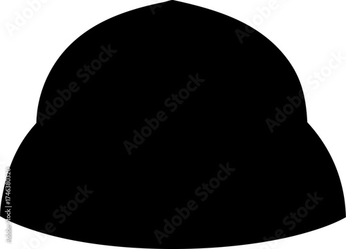 Knit Beanie Silhouette Vector | Winter Hat Clipart | Cozy Fashion SVG