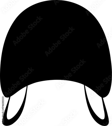 Knit Beanie Silhouette Vector | Winter Hat Clipart | Cozy Fashion SVG