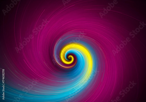 Vibrant Spiral Abstract Swirl of Color and Light